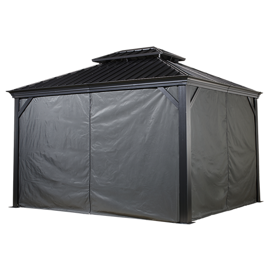 Monaco, Messina, Mykonos, and Moreno Gazebo Curtains 10 x 14 ft | Sojag-Delightful Yard