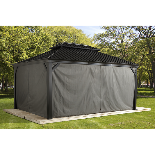 Monaco, Messina, Mykonos, and Moreno Gazebo Curtains 12 x 14 ft | Sojag-Delightful Yard