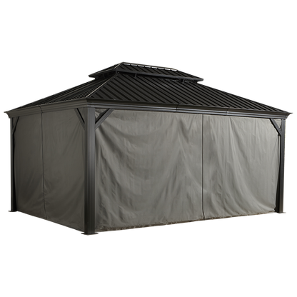 Monaco, Messina, Mykonos, and Moreno Gazebo Curtains 12 x 14 ft | Sojag-Delightful Yard