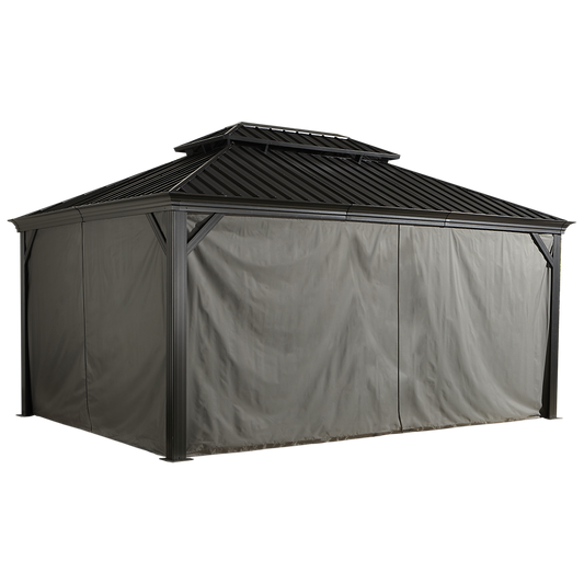 Monaco, Messina, Mykonos, and Moreno Gazebo Curtains 12 x 14 ft | Sojag-Delightful Yard