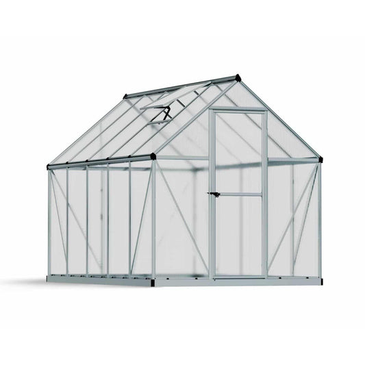 Mythos Greenhouse 6 x 10 ft. Silver Frame | Palram-Canopia - Delightful Yard