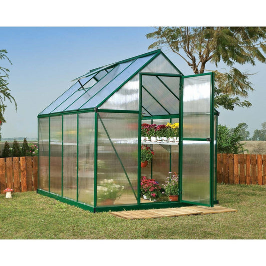 Mythos Greenhouse 6 x 8 ft. Green Frame | Palram-Canopia - Delightful Yard