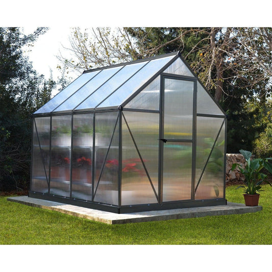 Mythos Greenhouse 6 x 8 ft. Grey Frame | Palram-Canopia - Delightful Yard