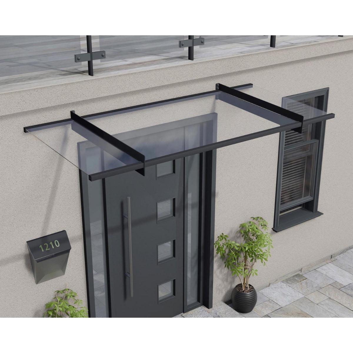 Nancy 2050 Door Awning Clear Panel | Palram-Canopia - Delightful Yard