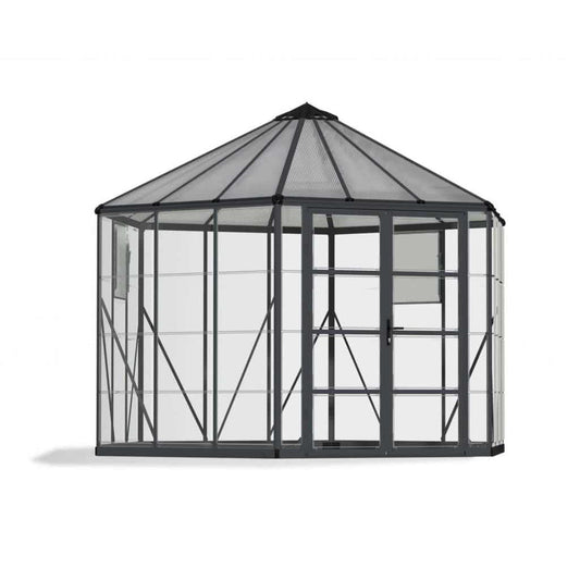 Oasis Hexagonal Greenhouse Solarium 12 ft. | Palram-Canopia - Delightful Yard
