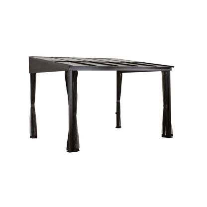 Pompano Aluminum Wall-Mounted Gazebo Patio Cover 10 x 10 ft | Sojag-Delightful Yard