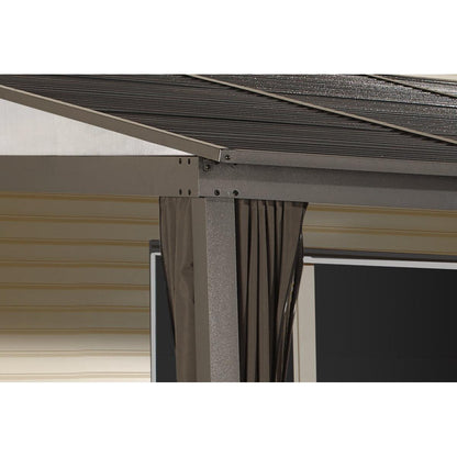 Sojag Portland Wall-Mounted Gazebo Patio Cover 10 x 12 ft - Delightful Yard