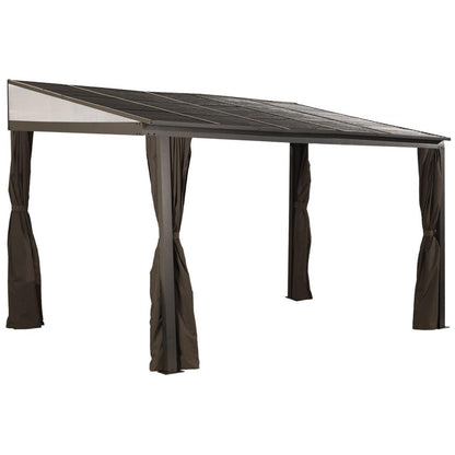 Sojag Portland Wall-Mounted Gazebo Patio Cover 10 x 14 ft - Delightful Yard