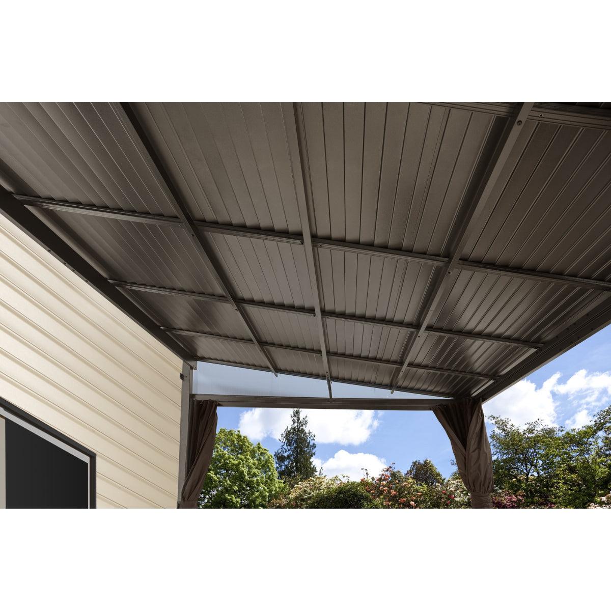 Sojag Portland Wall-Mounted Gazebo Patio Cover 10 x 12 ft - Delightful Yard