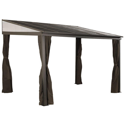 Sojag Portland Wall-Mounted Gazebo Patio Cover 10 x 12 ft - Delightful Yard