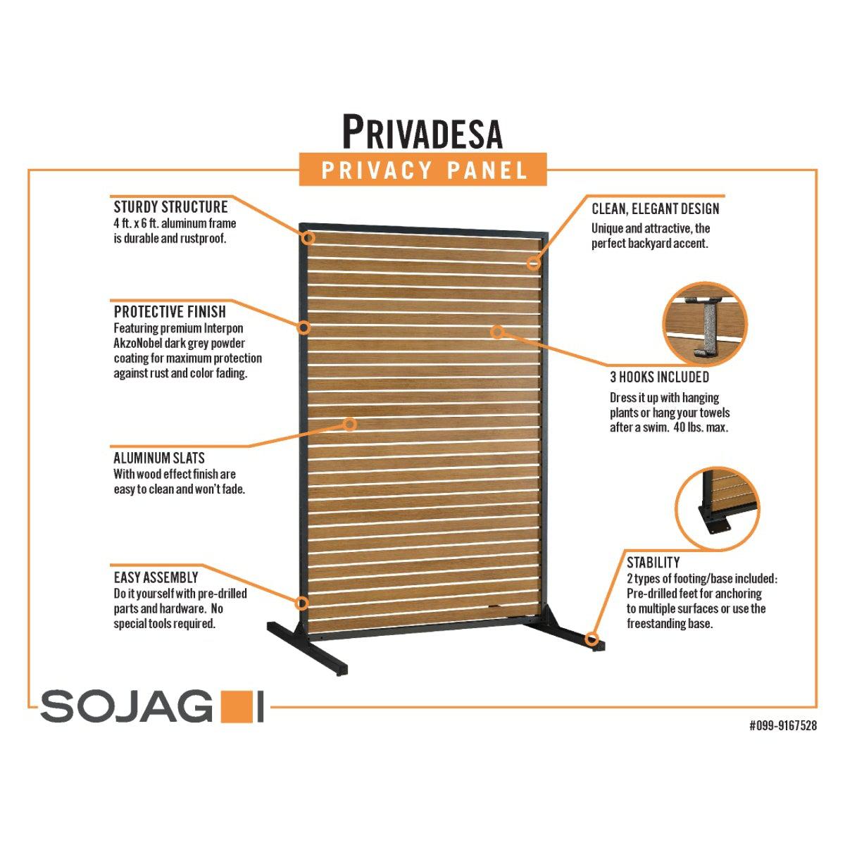 Sojag Privadesa Privacy Screen 4 x 6 ft. - Delightful Yard