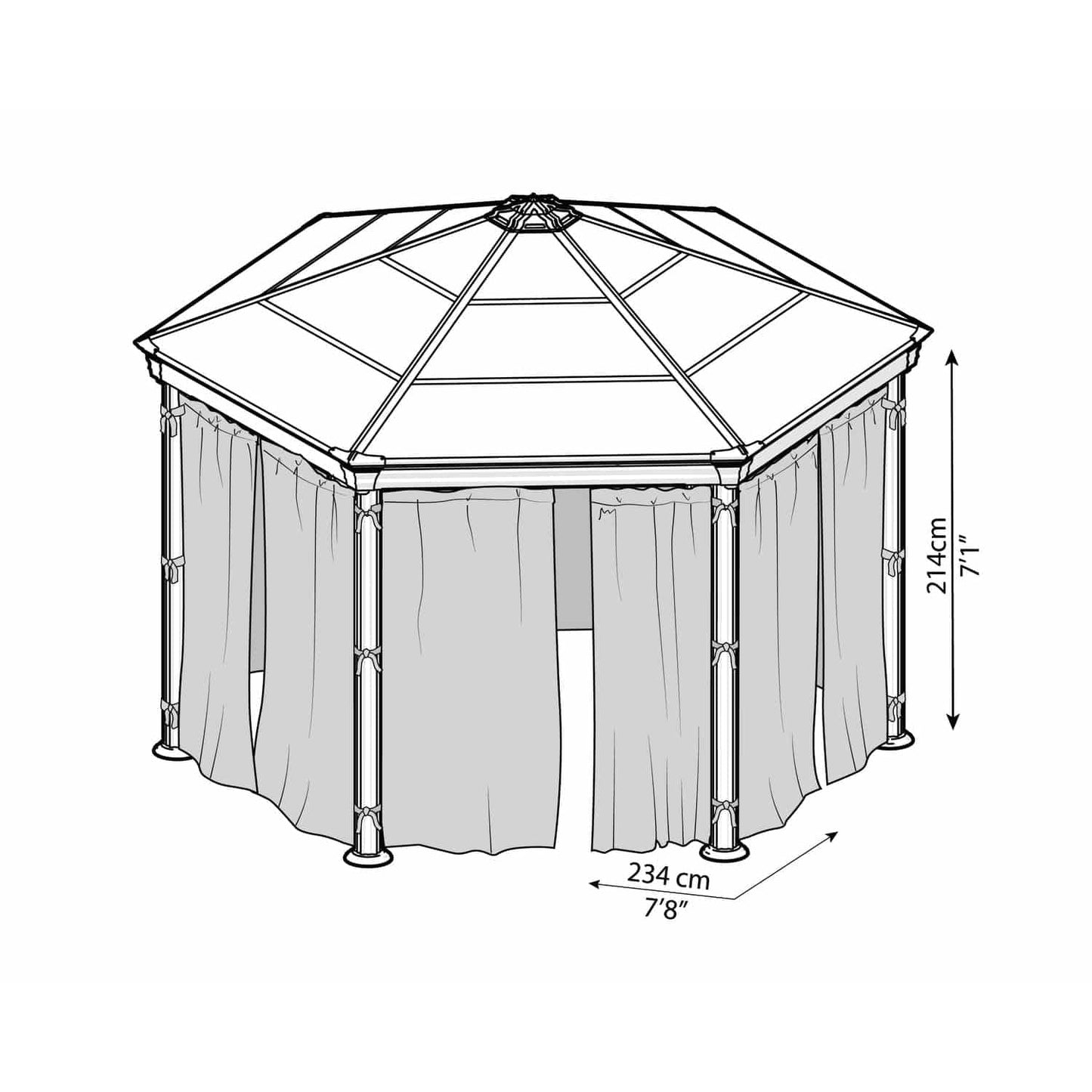 Roma Gazebo Mosquito Netting Set | Palram-Canopia - Delightful Yard