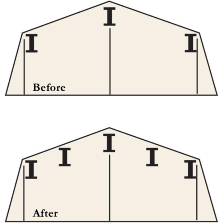 Roof Strengthening Kit for Arrow 10 x 13 ft., 10 x 14 ft. Sheds (Except Swing Doors) - Delightful Yard