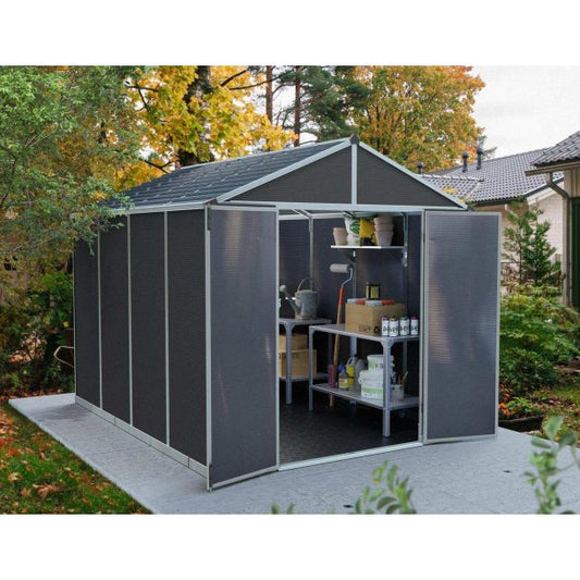 Rubicon Heavy Duty Skylight Shed 8 x 10 ft. | Palram-Canopia-Delightful Yard