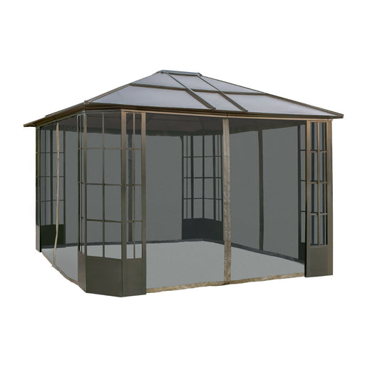 Savino Aluminum Gazebo 10 x 12 ft | Sojag-Delightful Yard