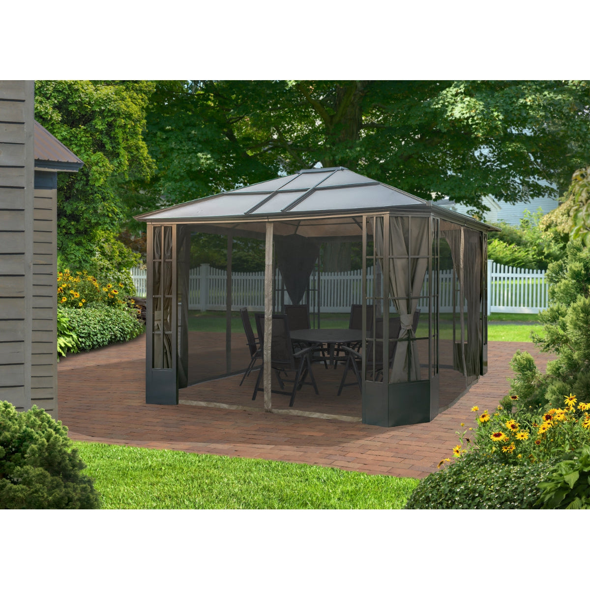 Savino Aluminum Gazebo 10 x 12 ft | Sojag-Delightful Yard