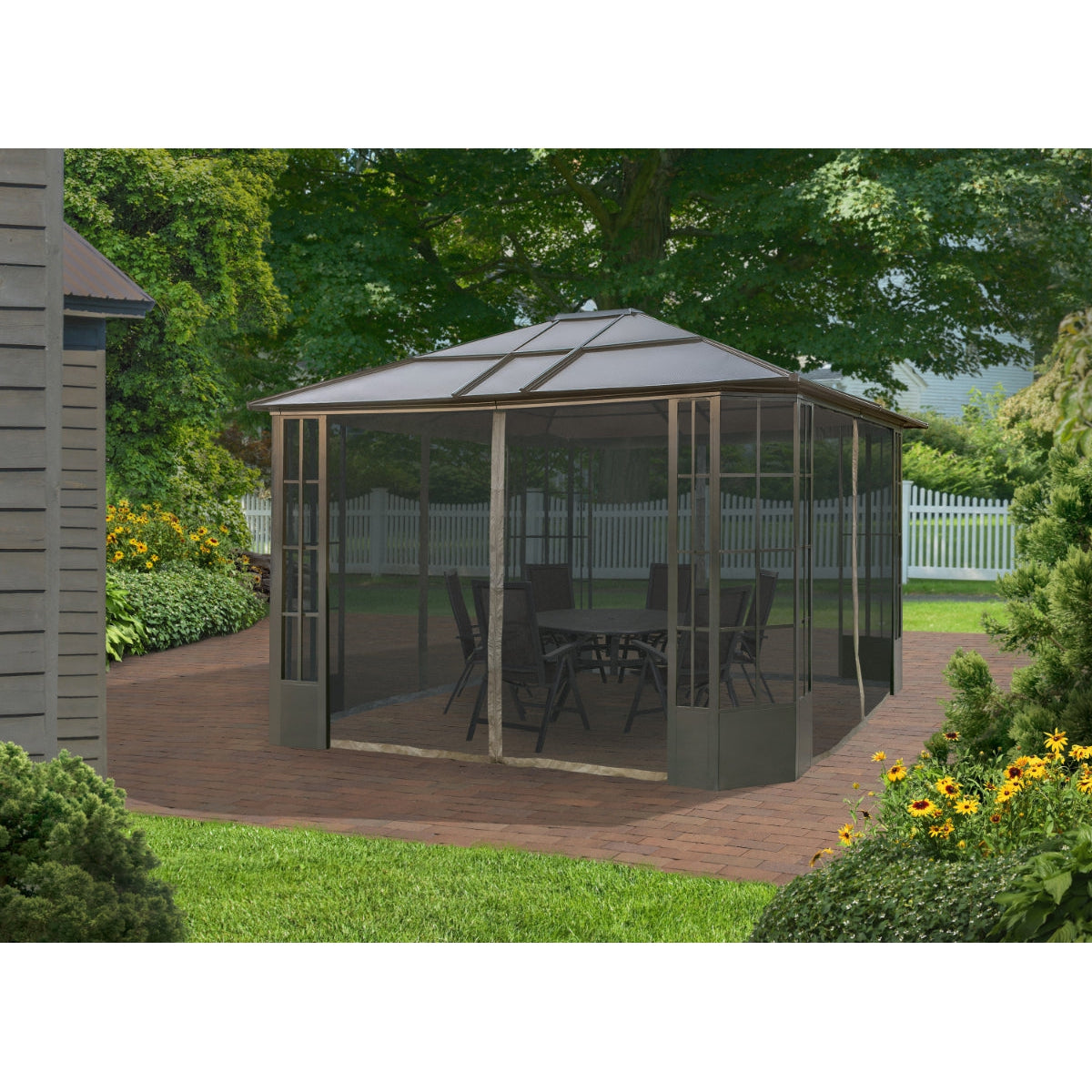 Savino Aluminum Gazebo 10 x 12 ft | Sojag-Delightful Yard