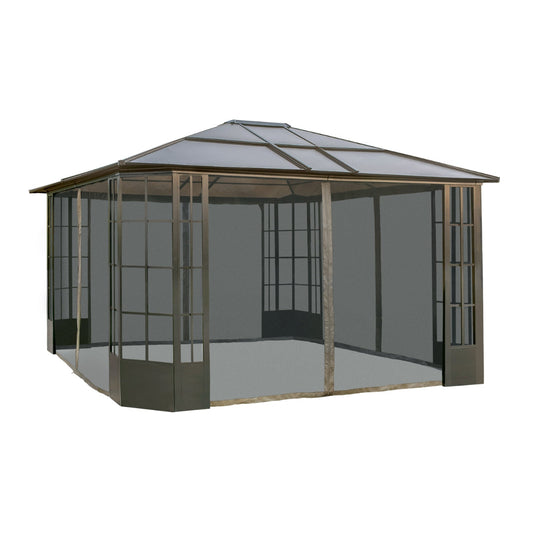 Savino Aluminum Gazebo 12 x 14 ft | Sojag-Delightful Yard