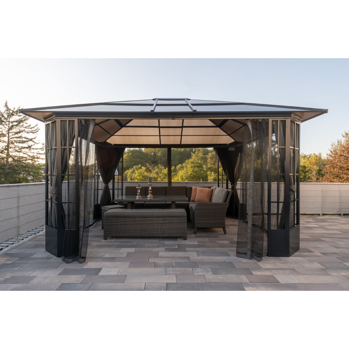 Savino Aluminum Gazebo 12 x 14 ft | Sojag-Delightful Yard