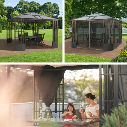 Savino Aluminum Gazebo 12 x 14 ft | Sojag-Delightful Yard