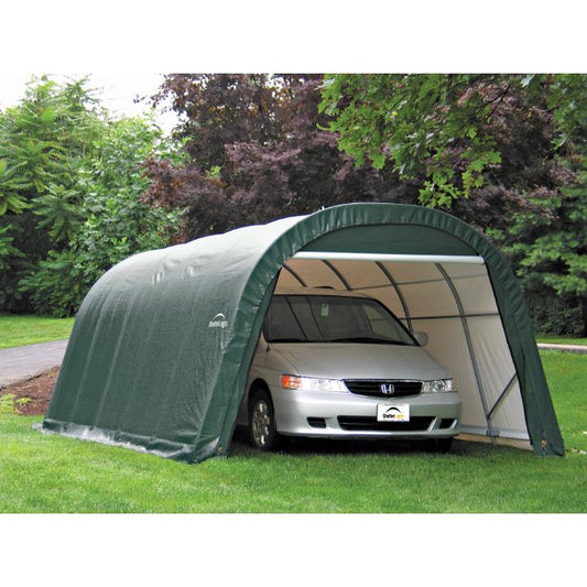 ShelterCoat 13 x 24 x 10 ft. Wind and Snow Rated Garage Round Top - Delightful Yard