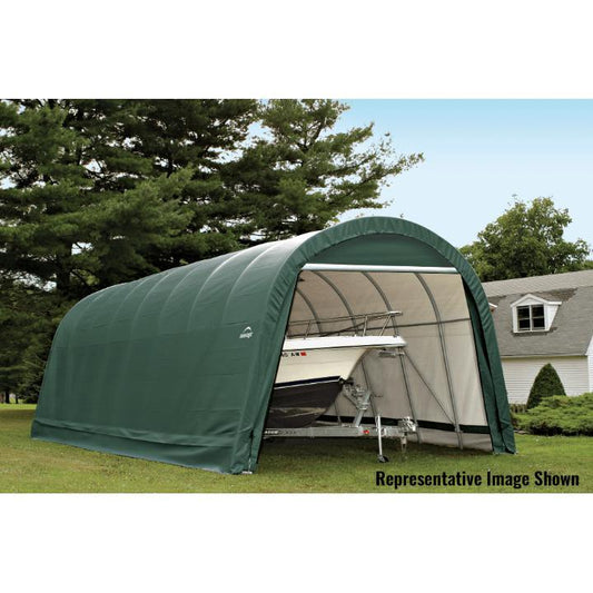 ShelterCoat 15 x 24 x 12 ft. Wind and Snow Rated Garage Round Top - Delightful Yard