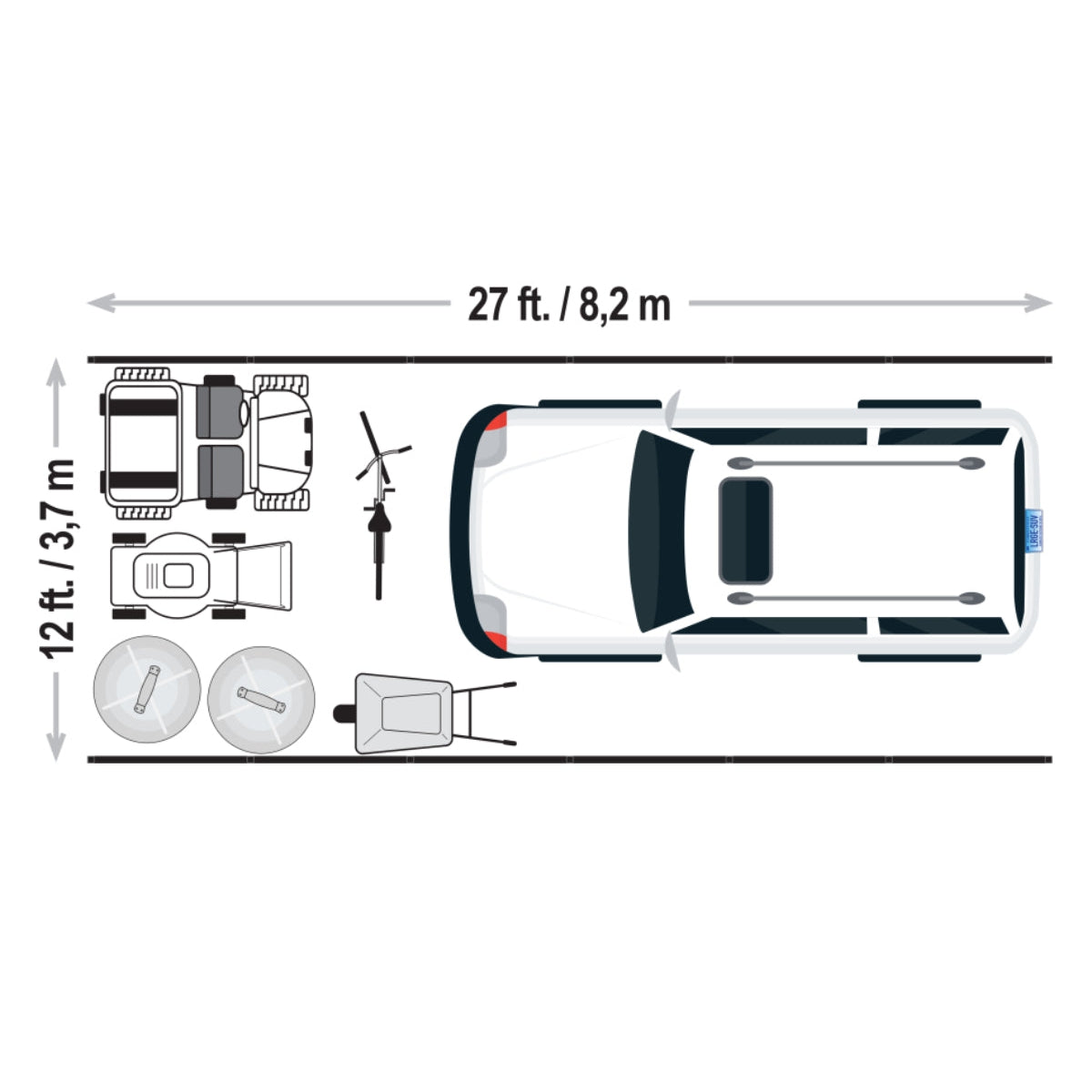 ShelterTube Wind and Snow-Load Rated Garage 12 x 27 x 10 ft. | Shelterlogic-Delightful Yard