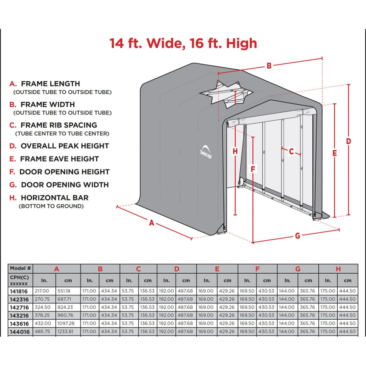 ShelterTube Wind and Snow-Load Rated Garage 14 x 23 x 16 ft. | Shelterlogic-Delightful Yard