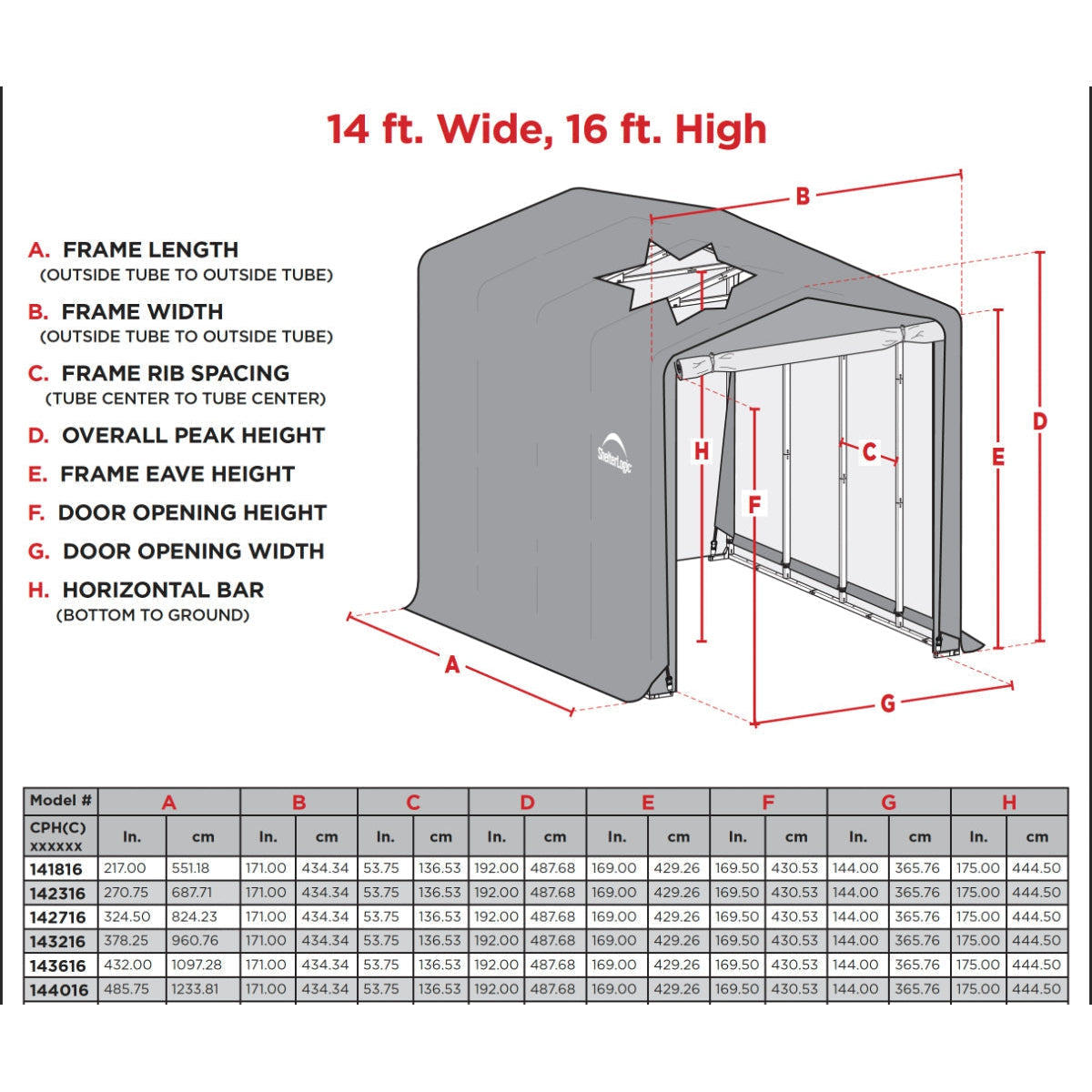 ShelterTube Wind and Snow-Load Rated Garage 14 x 27 x 16 ft. | Shelterlogic-Delightful Yard
