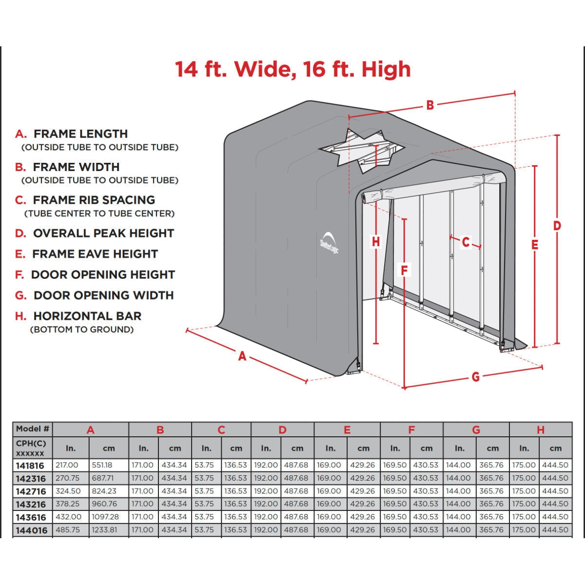 ShelterTube Wind and Snow-Load Rated Garage 14 x 36 x 16 ft. | Shelterlogic-Delightful Yard