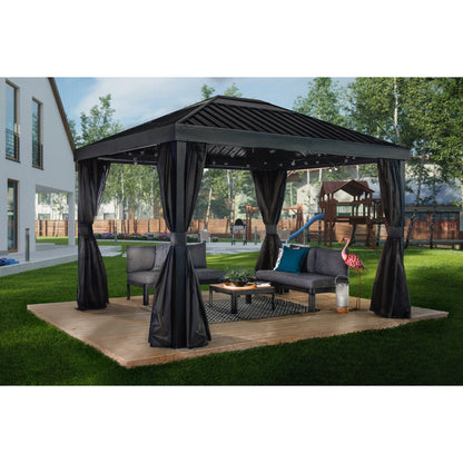 Skylight Aluminum Gazebo 10 x 12 ft | Sojag-Delightful Yard