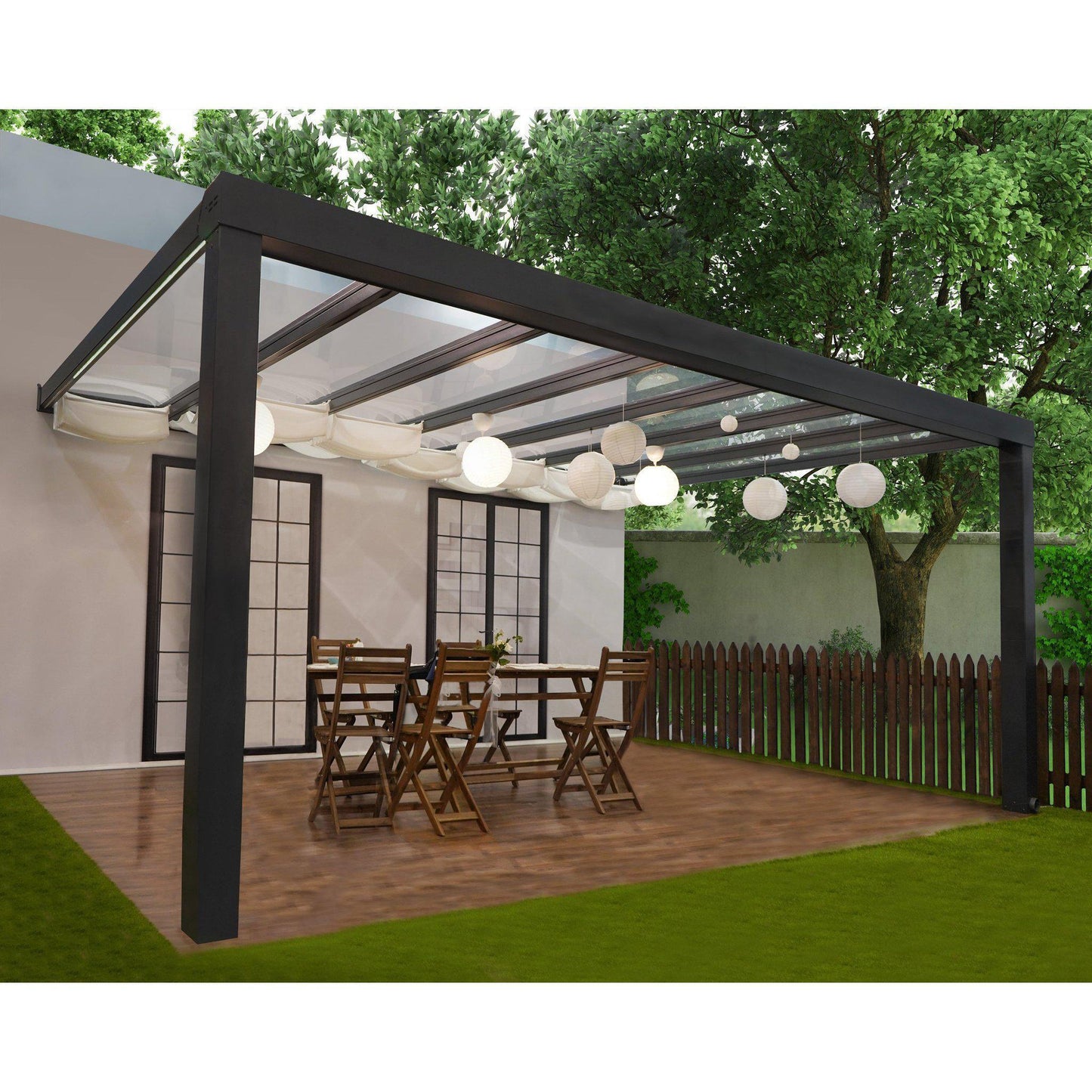 Stockholm Patio Covers 11 x 12 ft. Clear Panels | Palram-Canopia - Delightful Yard