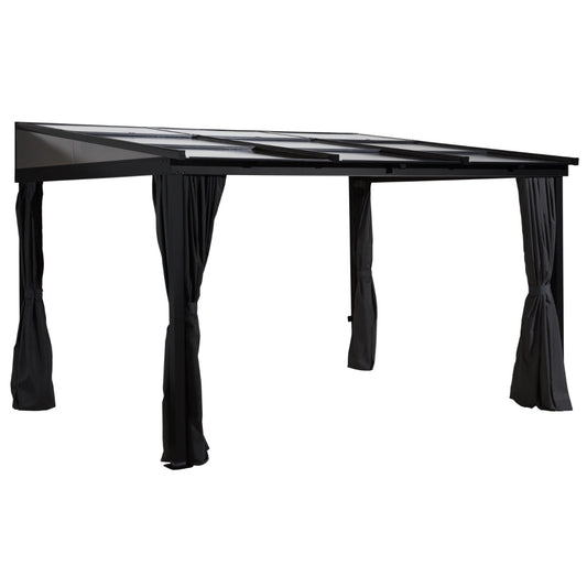 Sutton Wall-Mounted Aluminum Gazebo Patio Cover 10 x 12 ft | Sojag-Delightful Yard