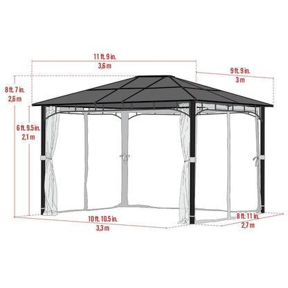 Sycamore Gazebo 10 x 12 ft. - Delightful Yard