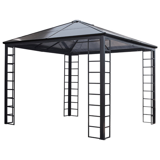 Turia Steel Polycarbonate Gazebo 10 x 12 ft | Sojag-Delightful Yard