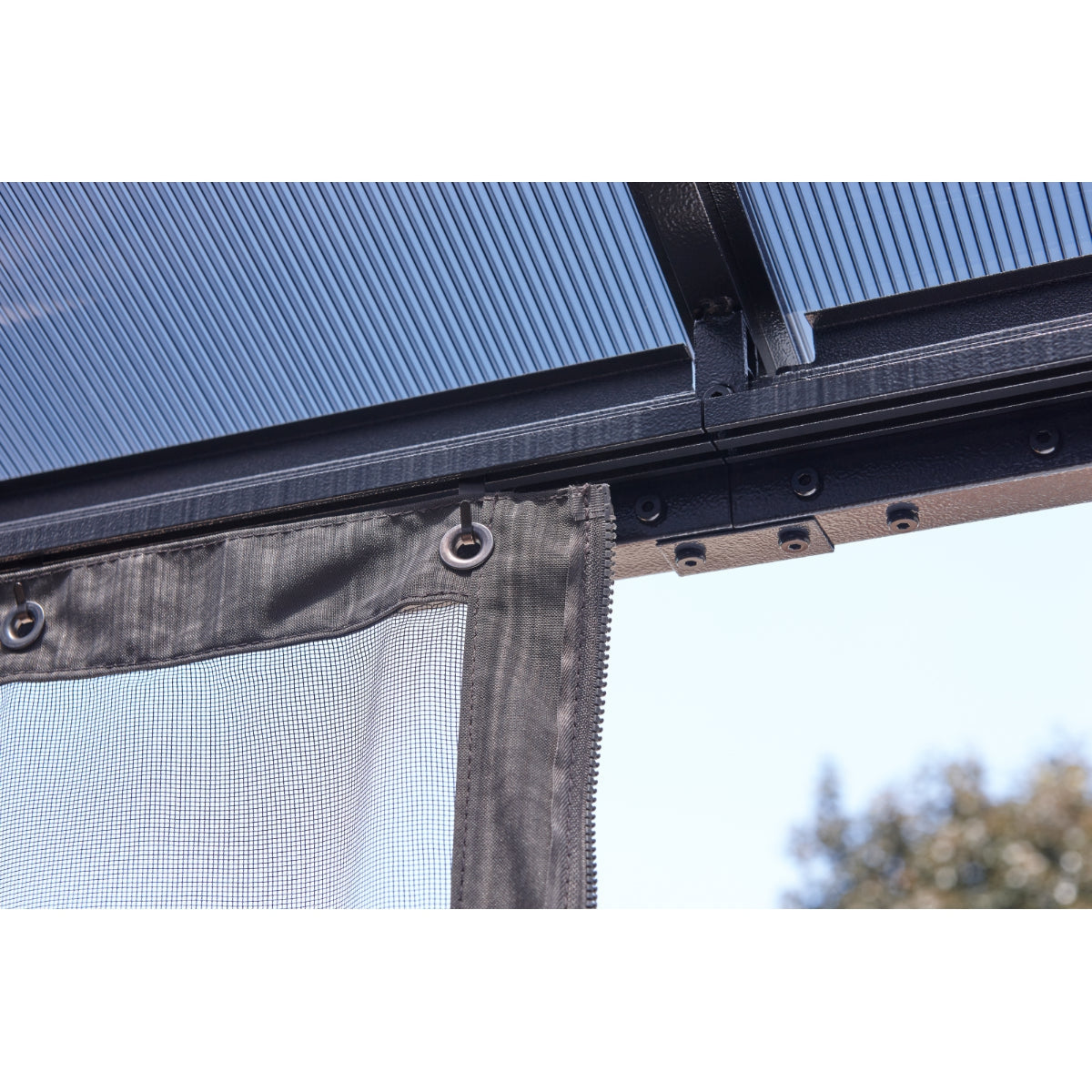 Turia Steel Polycarbonate Gazebo 10 x 12 ft | Sojag-Delightful Yard