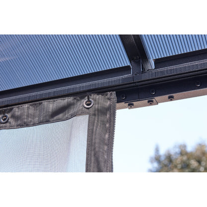 Turia Steel Polycarbonate Gazebo 10 x 12 ft | Sojag-Delightful Yard