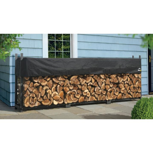 Ultra Duty Firewood Rack with Cover, 12 ft. - Delightful Yard