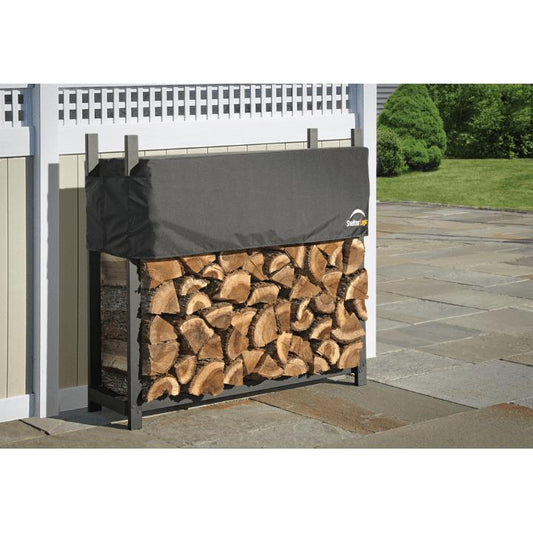 Ultra Duty Firewood Rack with Cover, 4 ft. - Delightful Yard