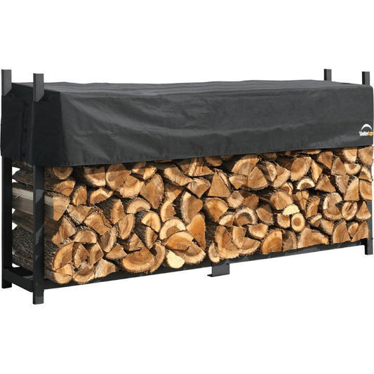 Ultra Duty Firewood Rack with Cover, 8 ft. - Delightful Yard