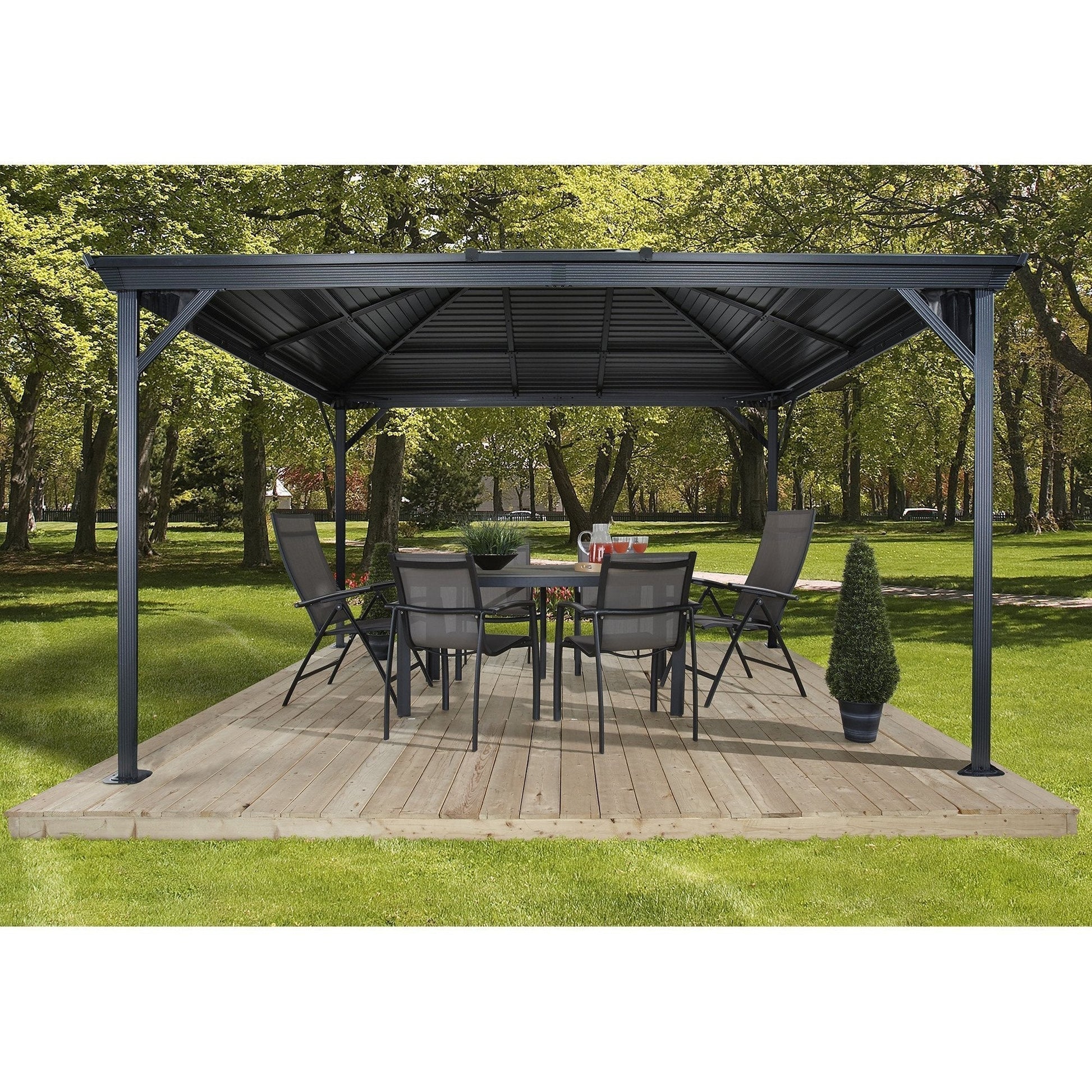 Sojag Ventura Hardtop Gazebo 10 x 12 ft. - Delightful Yard