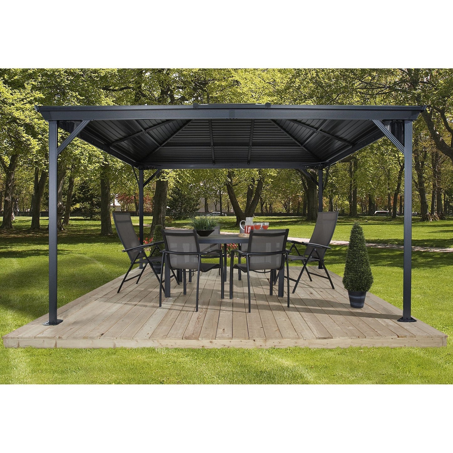 Sojag Ventura Hardtop Gazebo 10 x 12 ft. - Delightful Yard