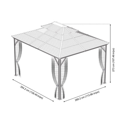 Sojag Ventura II Gazebo 10 x 12 ft - Delightful Yard