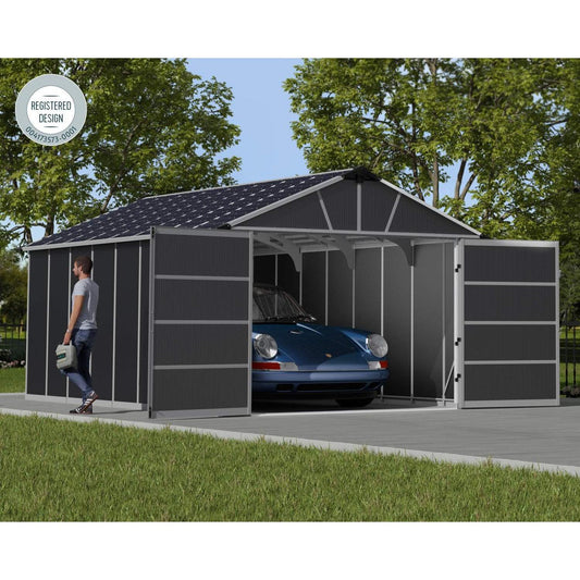 Yukon Garage Skylight Shed 11 x 17 ft. | Palram-Canopia - Delightful Yard