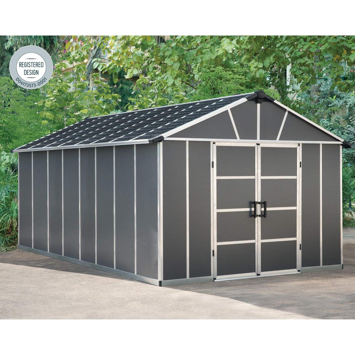Yukon Skylight Shed 11 x 17 ft. | Palram-Canopia - Delightful Yard